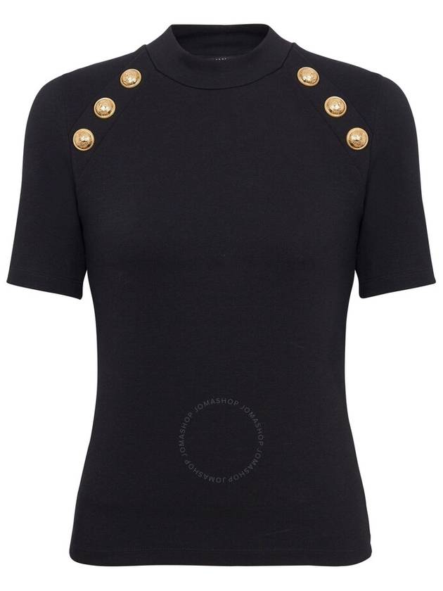 Balmain 6-Button Raglan-Sleeve T-Shirt, Size X-Small - BALMAIN - BALAAN 1