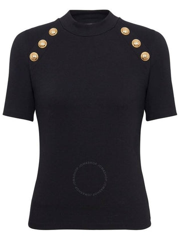 Balmain 6-Button Raglan-Sleeve T-Shirt, Size X-Small - BALMAIN - BALAAN 1