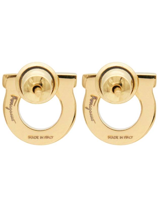 Gancini Crystal Small Earrings Gold - SALVATORE FERRAGAMO - BALAAN 6