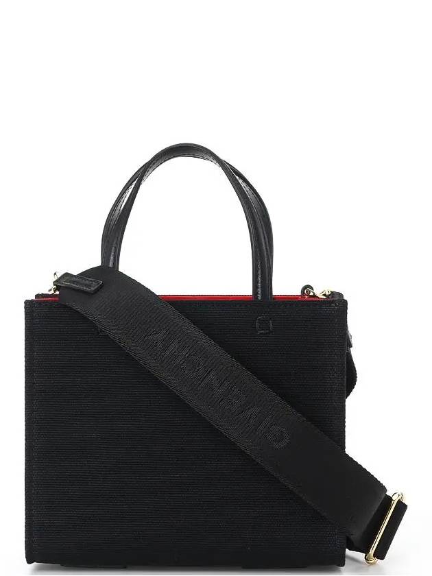 Mini G-Tote Shopping Bag In Canvas Black - GIVENCHY - BALAAN 4