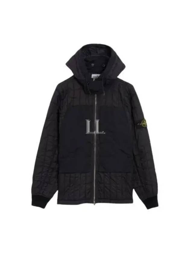 Stella Primaloft Quilted Nylon Zip-Up Hoodie Black - STONE ISLAND - BALAAN 2