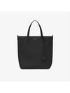 Shopping Toy Supple Leather Tote Bag Black - SAINT LAURENT - BALAAN 3