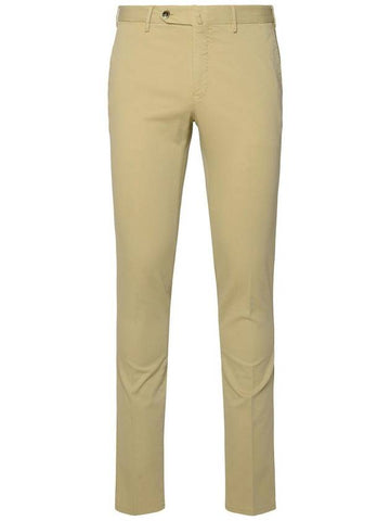 Pt01 Beige Cotton Blend Trousers - PT01 - BALAAN 1