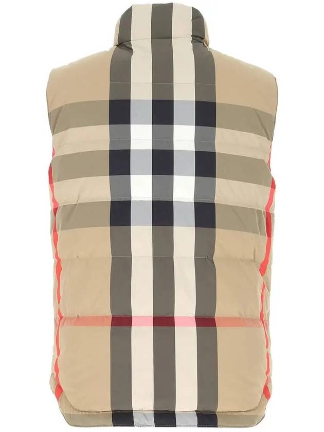 Reversible Check Pocket Embroidered Nylon Vest Beige - BURBERRY - BALAAN 4