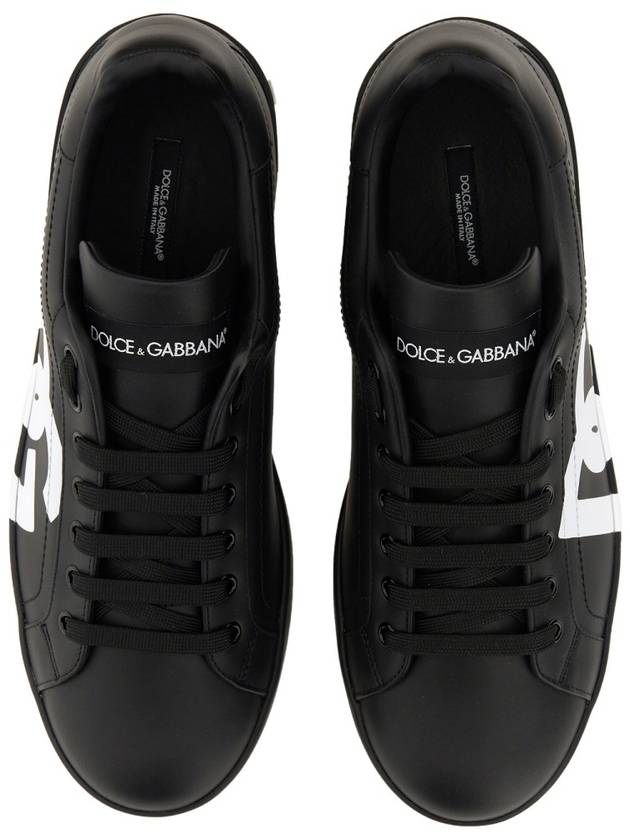 Saint Tropez Calfskin Sneakers Black - DOLCE&GABBANA - BALAAN 11