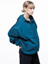 Four Woman Women s W243OT02GN Glisten Hooded Windbreaker Jumper Blue - CHANCE'S NOI - BALAAN 3