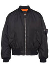 Re Nylon Bomber Jacket Black - PRADA - BALAAN 1