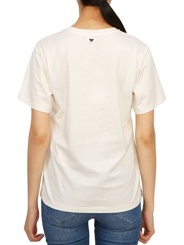 Bassano Cotton Short Sleeve T-Shirt Ivory - MAX MARA - BALAAN 4