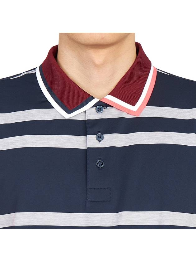 Golf VARIEGATED STRIPE POLO MF22K114 TWILIGHT Men's Barred Stripe Polo - G/FORE - BALAAN 7