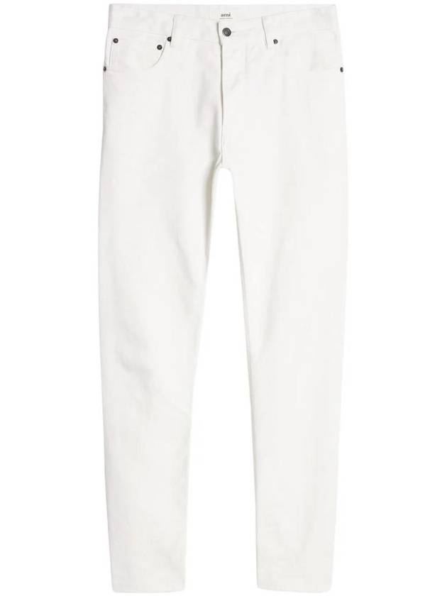 Alexandre Mattiussi Denim Straight Jeans White - AMI - BALAAN 1