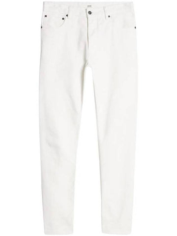 Alexandre Mattiussi Denim Straight Jeans White - AMI - BALAAN 1