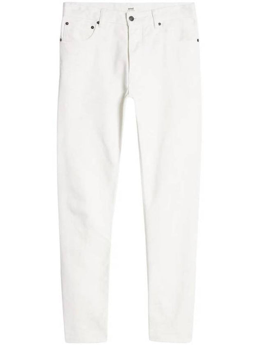 Alexandre Mattiussi Denim Straight Jeans White - AMI - BALAAN 1