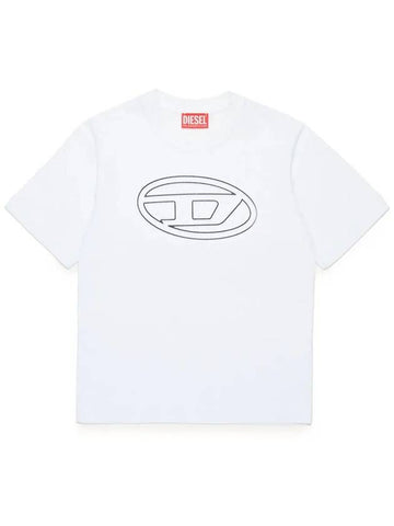 Kids Signature Logo T Shirt J01788 0BEAF K100 - DIESEL - BALAAN 1