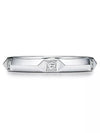 Tiffany True grain band ring platinum diamond thickness 2 5mm 67133757 - TIFFANY & CO. - BALAAN 1