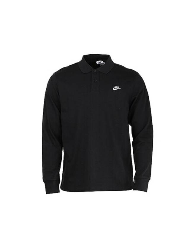 Men's Club Knit Long Sleeve Polo FQ3417 010 M NK CLUB KNIT LS POLO - NIKE - BALAAN 1