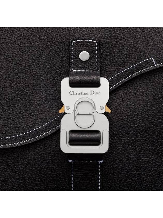 Saddle A4 Grained Calfskin Pouch Black - DIOR - BALAAN 6