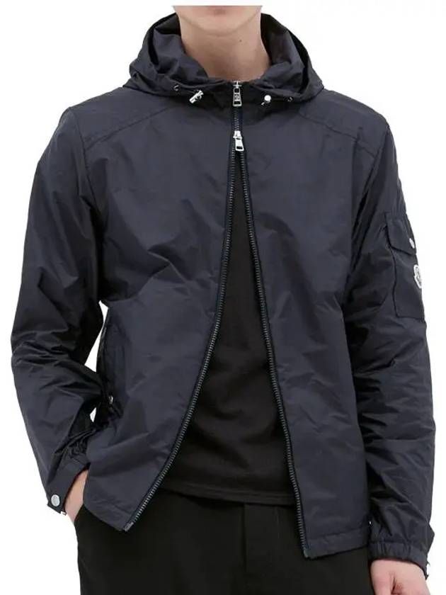 Etiache Rain Hooded Zip Up Blue - MONCLER - BALAAN 6