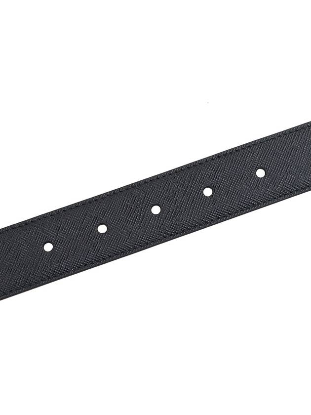 Saffiano Polished Buckle Belt Black - PRADA - BALAAN 10