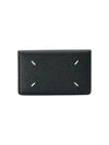 Stitched Leather Card Wallet Black - MAISON MARGIELA - BALAAN 3