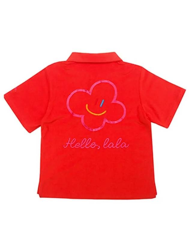 Hello Lala Terry Polo Shirt Red - LALA SMILE - BALAAN 3