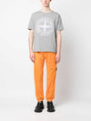 Men's Compass Patch Light Stretch Cotton Canvas Track Pants Orange - STONE ISLAND - BALAAN 4