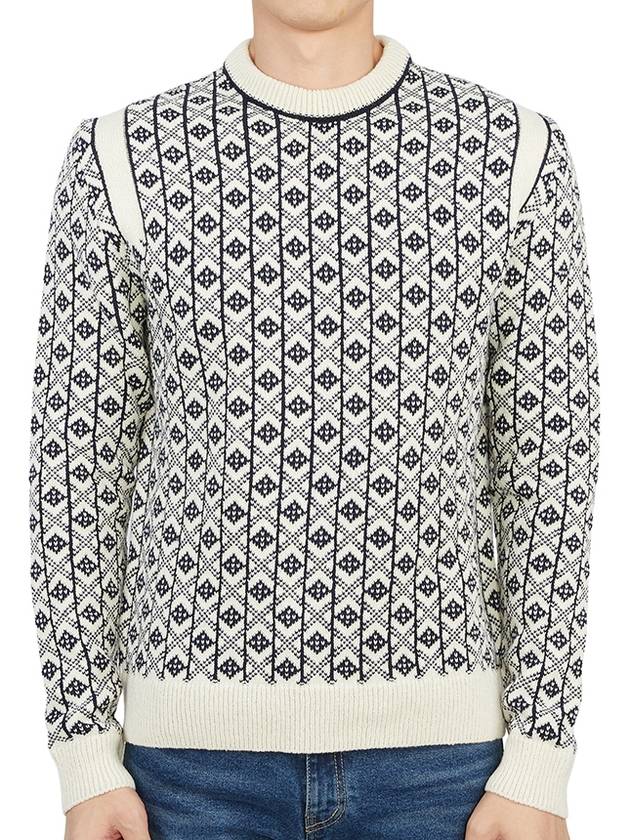 Monogram Jacquard Knit Top Off White - JIL SANDER - BALAAN 2