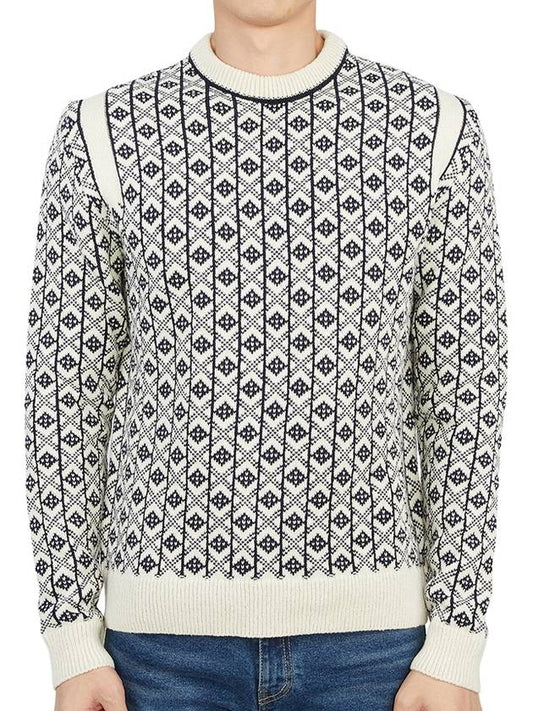 Monogram Jacquard Knit Top Off White - JIL SANDER - BALAAN 2