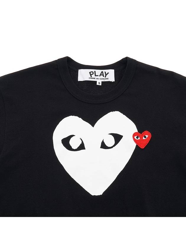 Men s Big Heart Logo T Shirt AZ P1T116 051 BLACK - COMME DES GARCONS - BALAAN 3