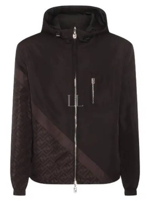 Nylon Windbreaker Jacket Black - FENDI - BALAAN 2