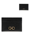 Gancini Card Wallet Black - SALVATORE FERRAGAMO - BALAAN 2