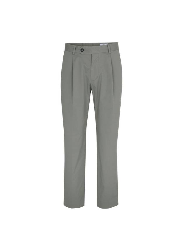 Men's Tapered One-Tuck Chino Pants Grayish Khaki SW21EPA07GK - SOLEW - BALAAN 1