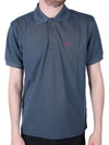 Men's Crowley Pique Polo Shirt Uncle Blue - FJALL RAVEN - BALAAN 2