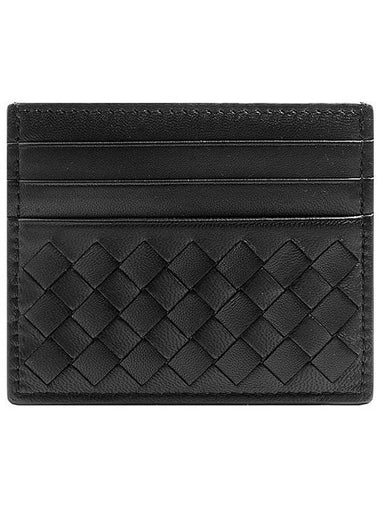 Intrecciato Classic Card Wallet Black - BOTTEGA VENETA - BALAAN 1