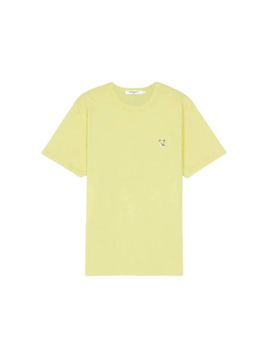 Tonal Fox Head Patch Regular Short Sleeve T-Shirt Lemon Yellow - MAISON KITSUNE - BALAAN 1