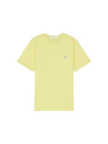 Tonal Fox Head Patch Regular Short Sleeve T-Shirt Lemon Yellow - MAISON KITSUNE - BALAAN 1