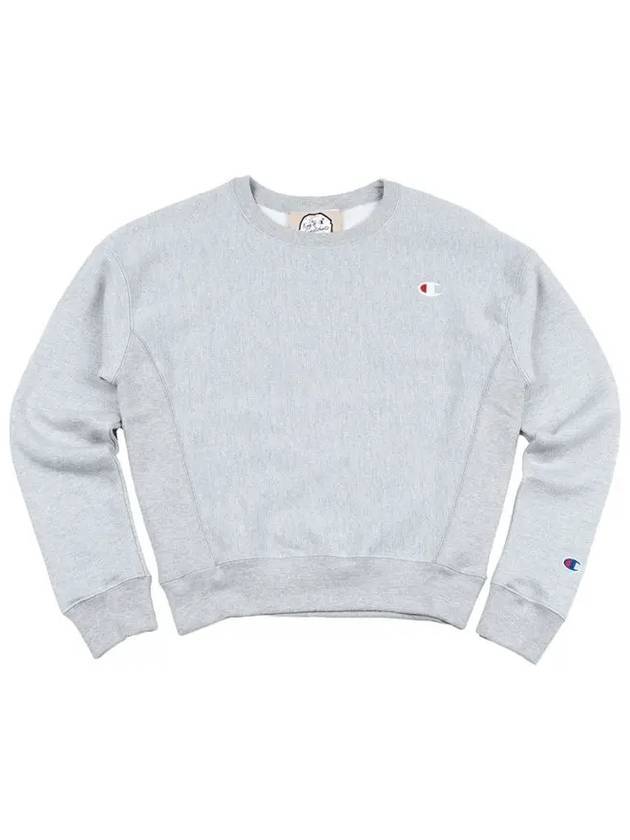 Reverse Weave C Small Logo Crewneck Sweatshirt Oxford Grey - CHAMPION - BALAAN 1