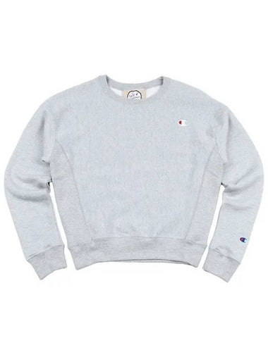 Reverse Weave C Small Logo Crewneck Sweatshirt Oxford Grey - CHAMPION - BALAAN 1