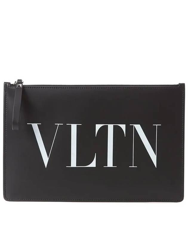 VLTN logo clutch bag black - VALENTINO - BALAAN.