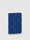 Men's Pocket Organizer Card Wallet Navy Blue - LOUIS VUITTON - BALAAN.