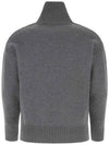 Big Heart Logo Wool Knit Turtleneck Grey - AMI - BALAAN 4