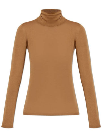 Max Mara Wool Turtleneck, Women's, Brown - MAX MARA - BALAAN 1