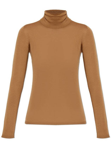 Max Mara Wool Turtleneck, Women's, Brown - MAX MARA - BALAAN 1