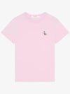 Dressed Fox Patch Short Sleeve T-Shirt Dusty Rose - MAISON KITSUNE - BALAAN 2