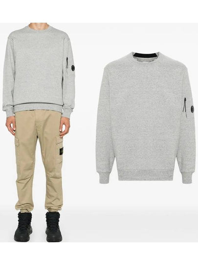 Diagonal Raised Fleece Lens Sweatshirt Grey - CP COMPANY - BALAAN 2