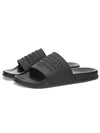 Men's Logo Rubber Slippers Black - MAISON MARGIELA - BALAAN 5