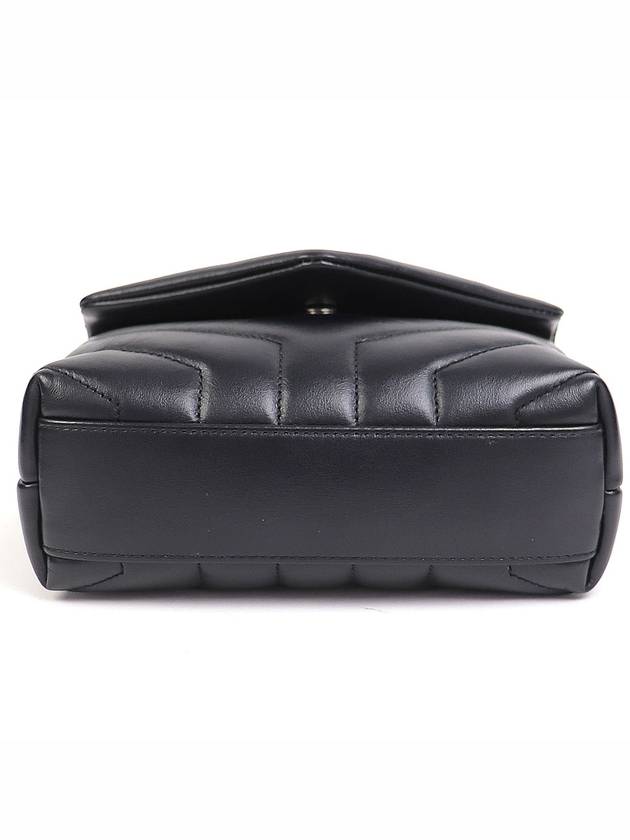 Toy Loulou Strap Shoulder Bag In Quilted Leather Black - SAINT LAURENT - BALAAN 7