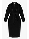 Madame Wool Cashmere Double Coat Black - MAX MARA - BALAAN 2