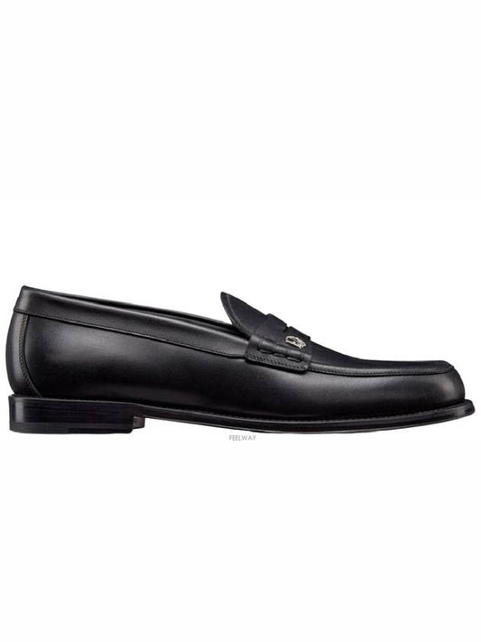 Granville Oblique Leather Loafer Black - DIOR - BALAAN 2