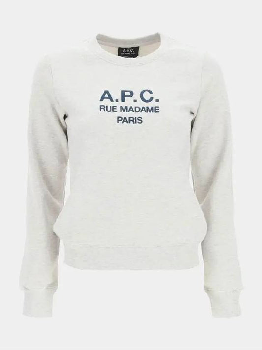 Women's Tina Logo Sweat Sweatshirt Heather Ecru - A.P.C. - BALAAN 2