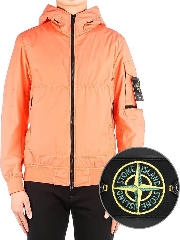 Men's Wappen Patch Naslan Watro Hooded Jacket Orange - STONE ISLAND - BALAAN 2